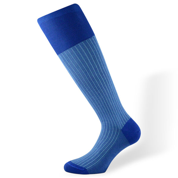 1 MI-BAS FIL D'ECOSSE RAYE - 1_BLEU ROYAL CIEL