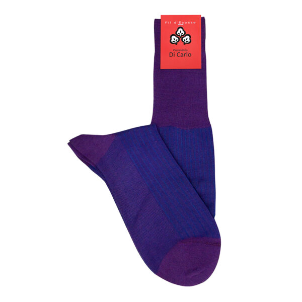 2 MI-BAS FIL D'ECOSSE RAYE - 1_VIOLET BLEU ROYAL