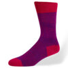 1_Chaussette_Fil d'Ecosse_Prince de Galles_Dark Pink - Royal